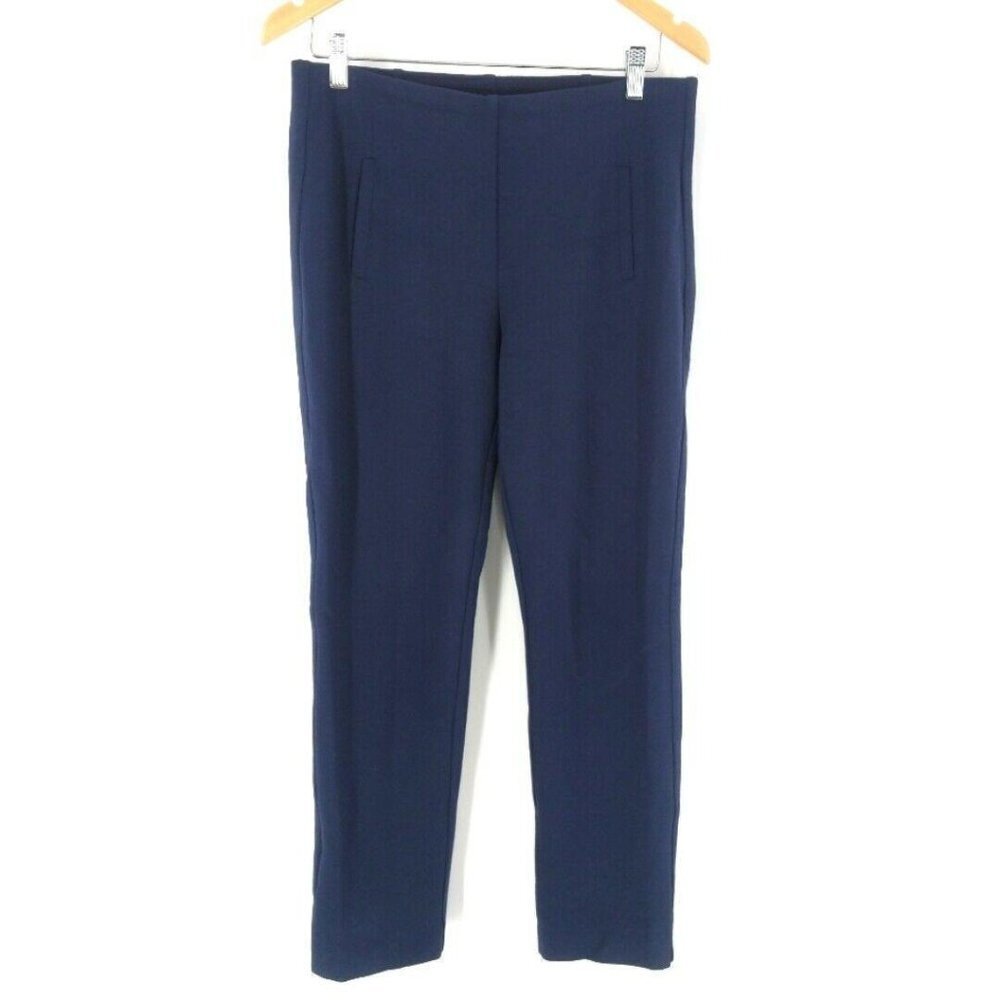 Chicos 0 Ankle Pants Womens‎ Small Blue Pull On Elastic Waist Pockets